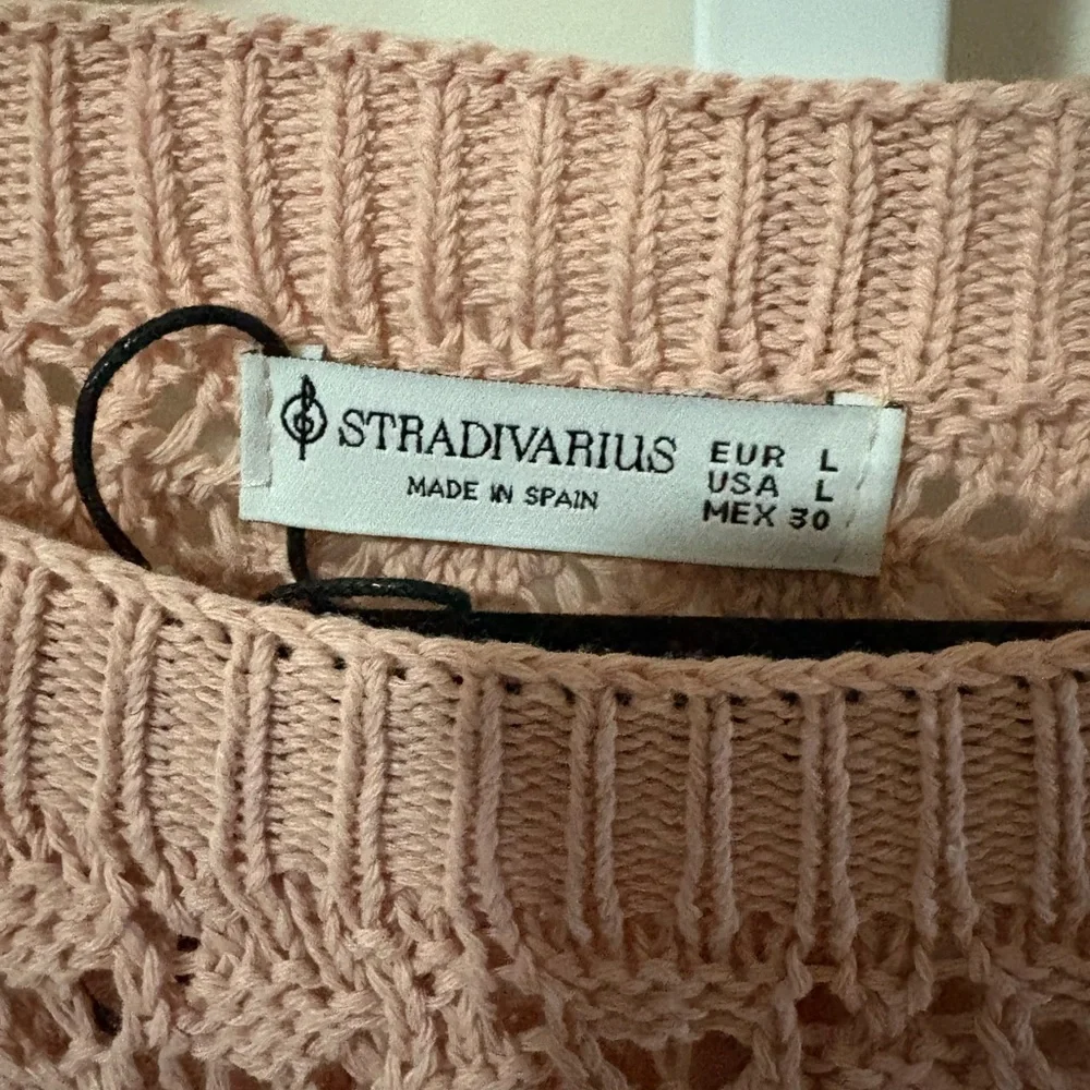 Stradivarius Blush Pink Crochet Sweater - Picture 3 of 3
